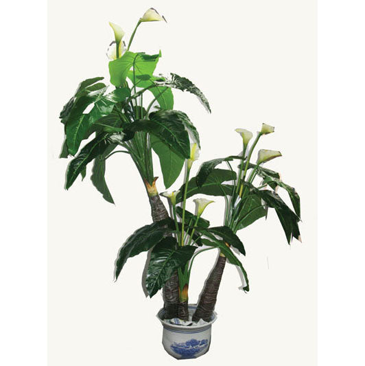 Artificial potted plant: fake Calla Lily : faux flowers for spa/clinic decoration: Item# HF098C2 - Acubest