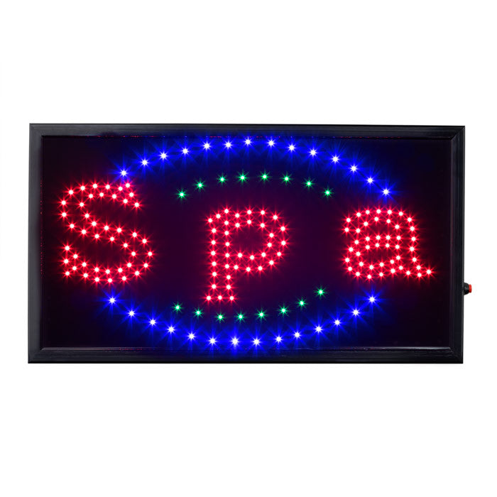 LED Spa Sign with Stylzied Border / U-47A4 - Acubest