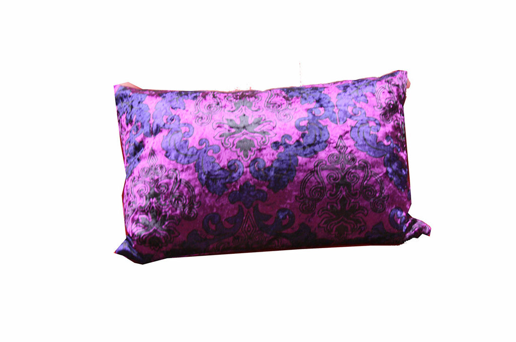 Sofa Lumbar Pillow (Purple Floral) / W-27A6 - Acubest