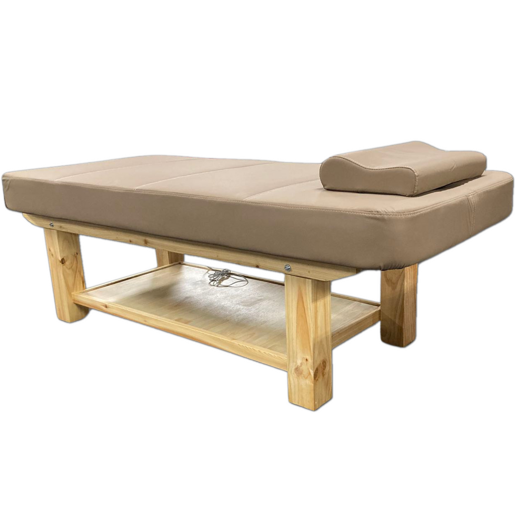 Heated Wooden Frame Massage Table/ Beauty bed /T-10G7 - Acubest