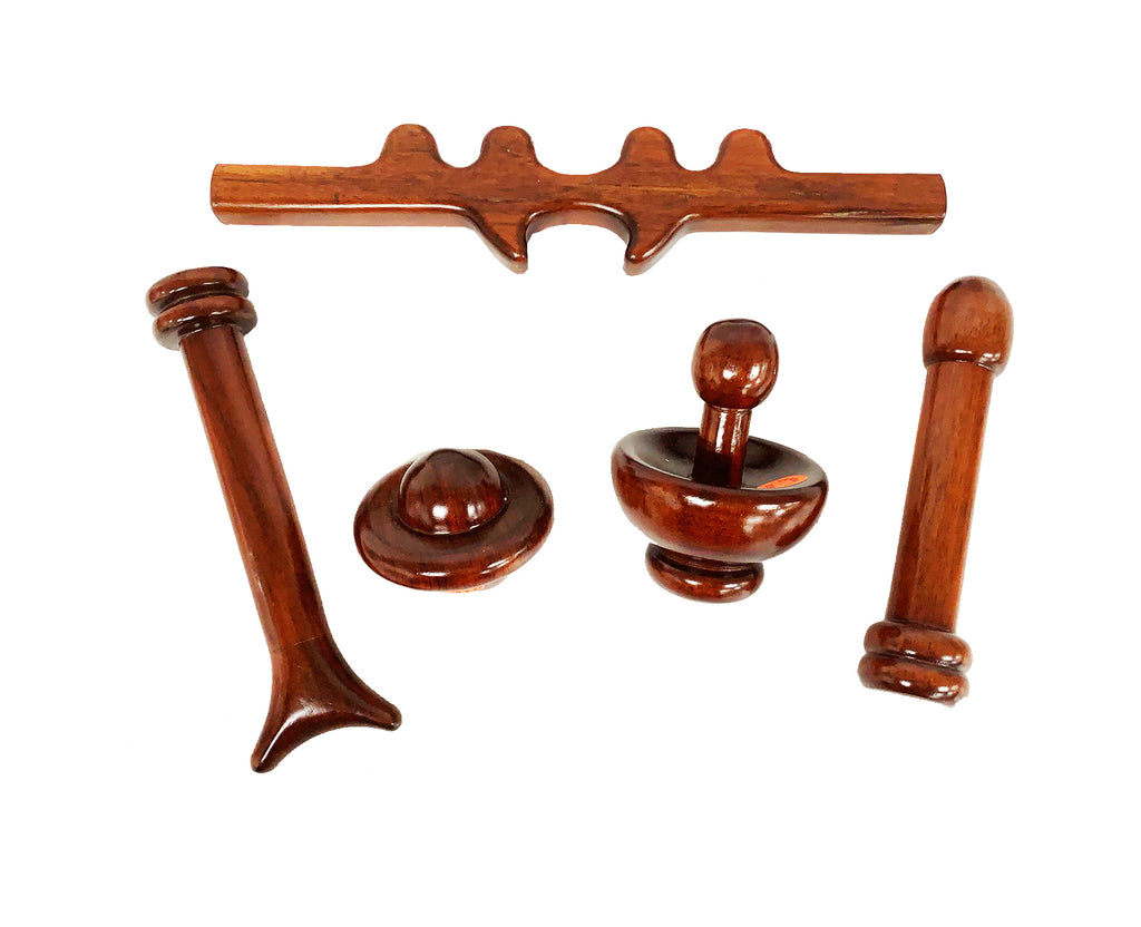 Wooden massage tool set/ D-06E - Acubest