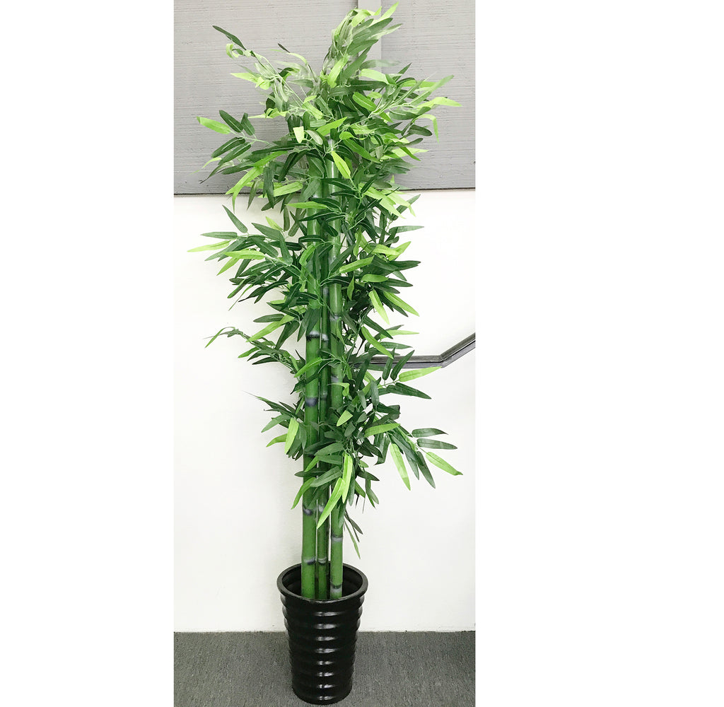 Artificial potted plant: fake fabric/plastic Bamboo: faux plant for spa/clinic decoration:HF098A3 BAMBOO TREE 1.5m' - Acubest