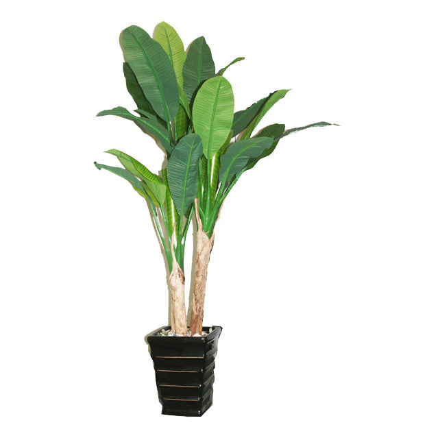 banana plant plastic Artificial plant: fake fabric/plastic banana tree: faux plant for spa/clinic decoration HF098B1