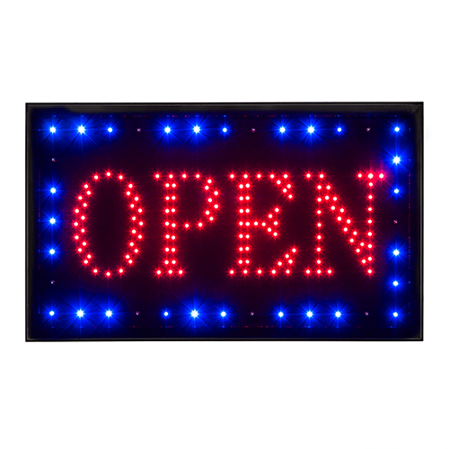LED Open Sign with Revolving Border / U-39A1 | Acubest