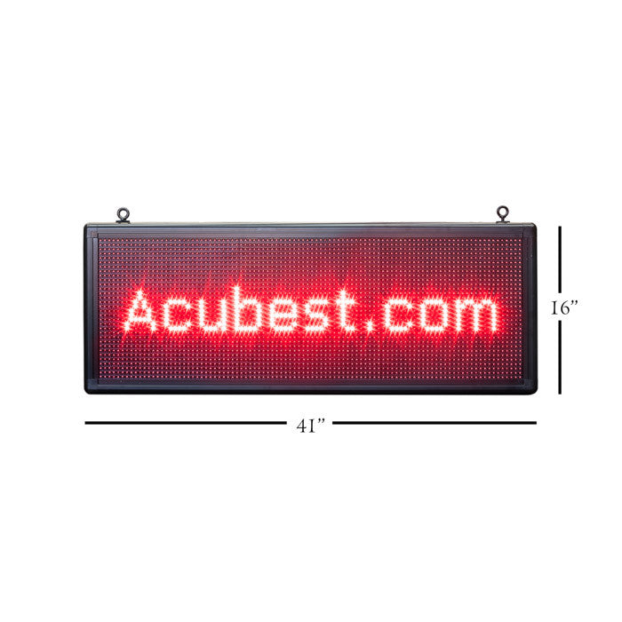 LED Programmable Scrolling Message Board 41" x 16" / U-63 - Acubest