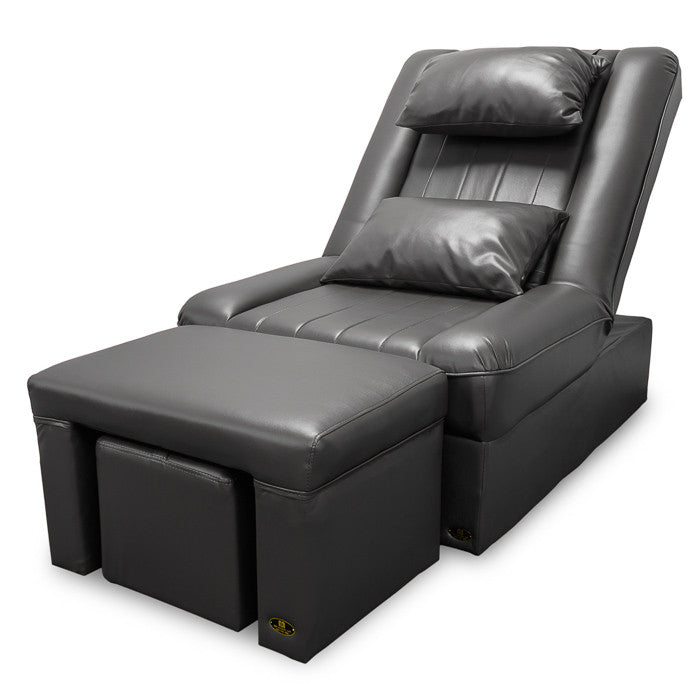 Foot Massage Reflexology Reclining Therapy Chair Set (Black) W
